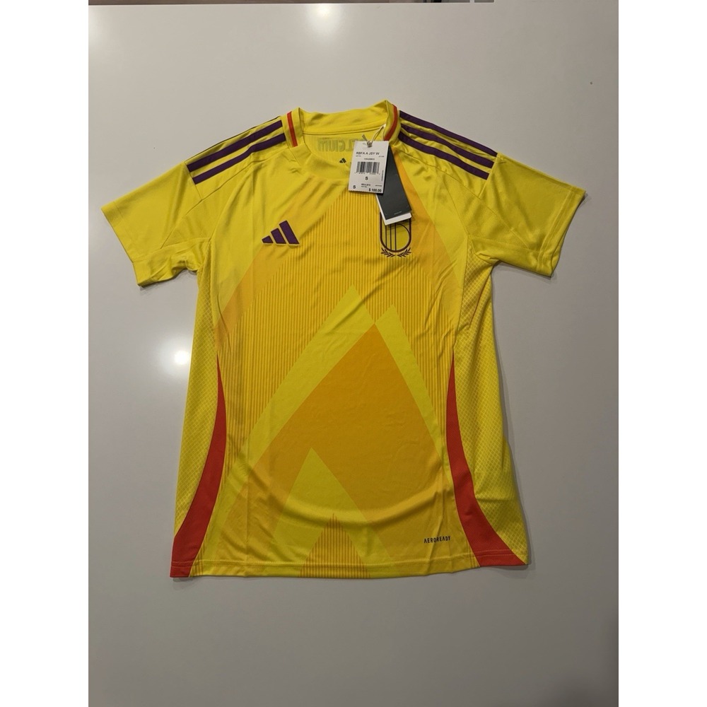 Adidas Belgium Womens Away Jersey Yellow JD7436 Soccer Football Shirt Small NWT